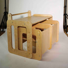 set tavolo con 2 sedie montessori