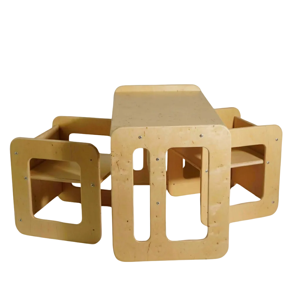 set tavolo e sedie stile montessori